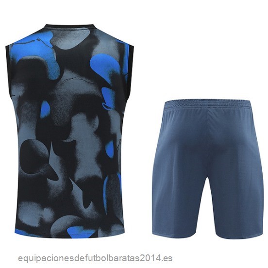 Nuevo Entrenamiento Sin Mangas Conjunto Completo Inter Milan 24/25 Azul Gris Baratas